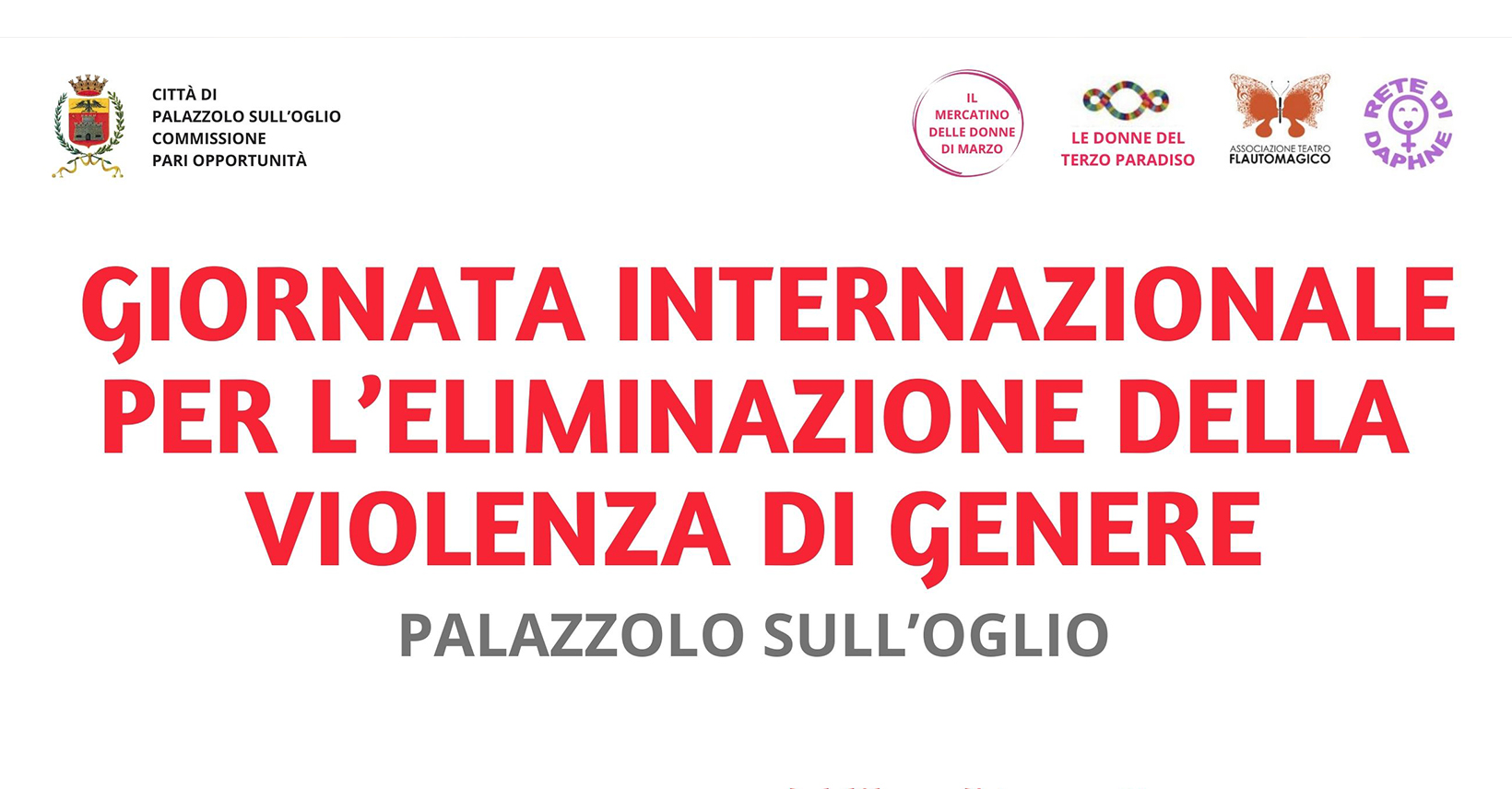 No alla violenza contro le donne: il calendario di eventi nel Comune di Palazzolo