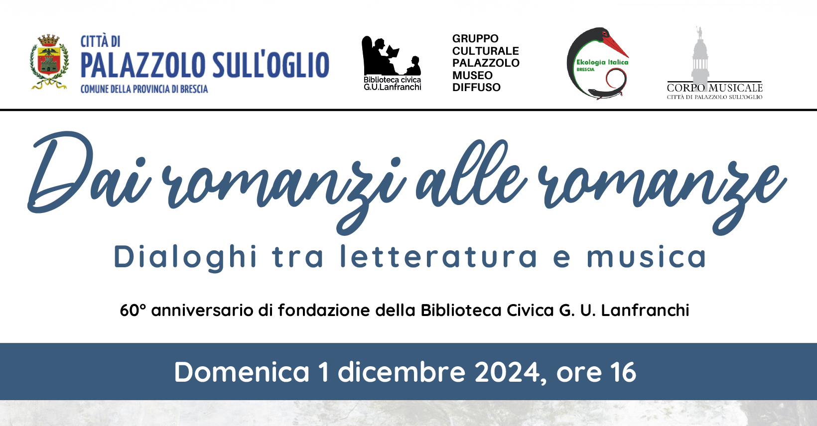 «Dai romanzi alle romanze», tre appuntamento per i 60 anni della biblioteca civica